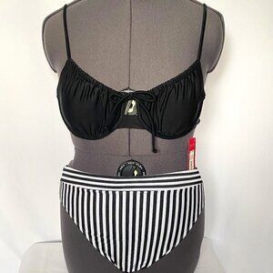 Xhilaration Sexy Black & White Bathing Suit